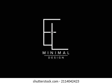 Iniciales letras alfabéticas logotipo de monograma EL o LE