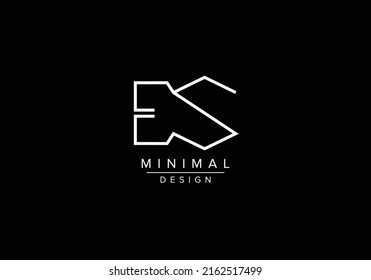 Initials alphabet letters ES or SE monogram logo