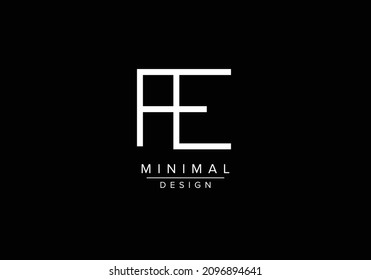 Initials alphabet letters FE or EF monogram logo