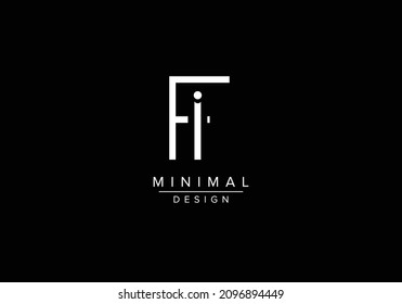 Initialalphabeten FI- oder IF-Monogramm-Logo