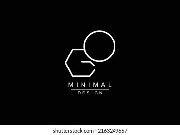 Initials alphabet letters GO or OG monogram logo