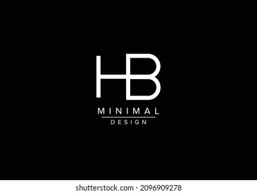 Initialalphabeten HB- oder BH-Monogramm-Logo
