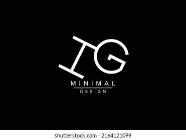 Initials Alphabet Letters Ig Gi Monogram Stock Vector (Royalty Free ...