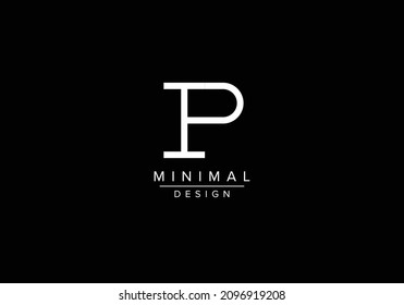 Initials alphabet letters IP or PI monogram logo