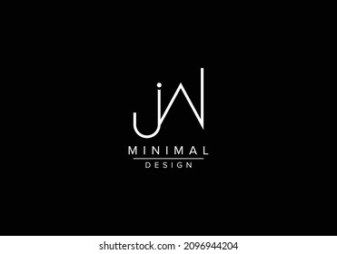 Iniciales letras alfabéticas logotipo de monograma JW o WJ