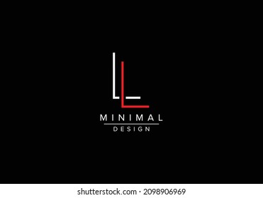 Initials alphabet letters LL or L L monogram logo