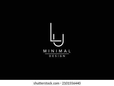 Initials alphabet letters LU or UL monogram logo