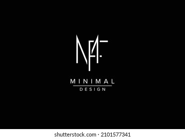 Initials alphabet letters MF or FM monogram logo