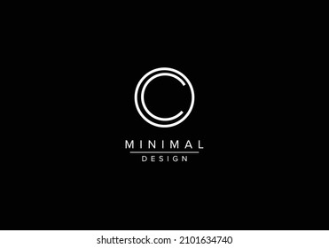 Initials alphabet letters OC or CO monogram logo