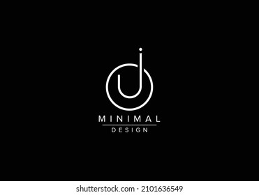 Initials alphabet letters OJ or JO monogram logo