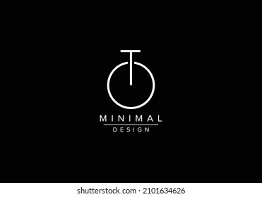 Inicializa las letras alfabéticas OT o TO logotipo de monograma