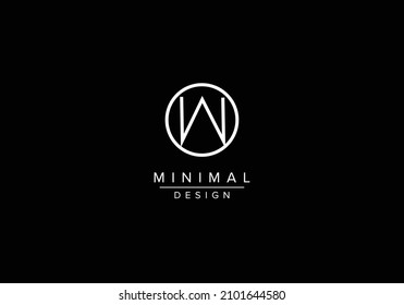 Iniciales letras alfabéticas OW o logotipo de monograma WO