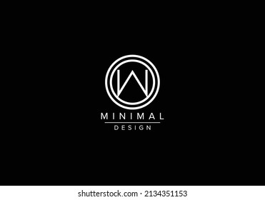 Initials alphabet letters OW or WO monogram logo