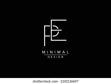 Inicialmente letras alfabéticas PE o logotipo de monograma EP