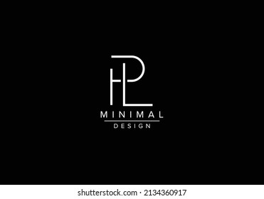 Initials alphabet letters PL or LP monogram logo