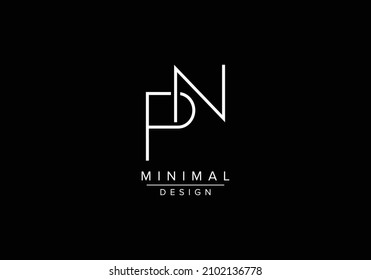 Initials alphabet letters PN or NP monogram logo