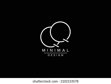 Initials alphabet letters QQ or Q Q monogram logo