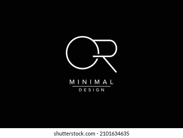 Initials alphabet letters OR or RO monogram logo