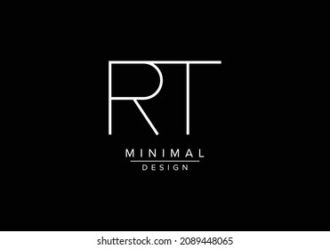 Iniciales letras alfabéticas RT O TR logotipo de monograma