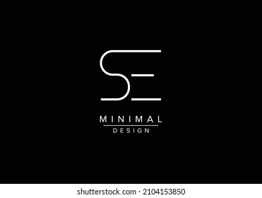 Initials alphabet letters SE or ES monogram logo