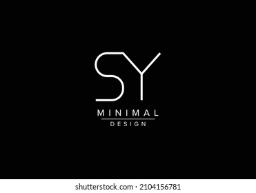 Initials alphabet letters SY or YS monogram logo