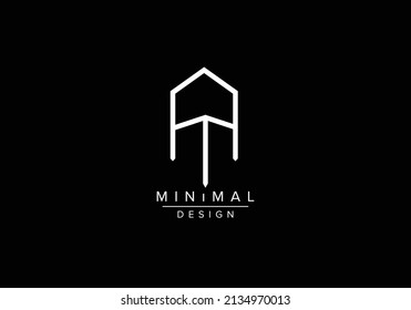 Iniciales letras alfabéticas TA o logotipo de monograma AT