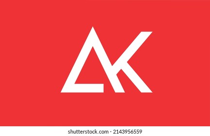 vector de icono del logotipo del alfabeto de las iniciales AK KA
