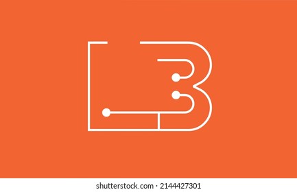 initials alphabet logo icon vector LB BL
