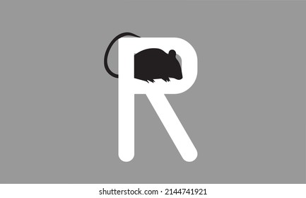 
initials alphabet logo icon vector R RAT