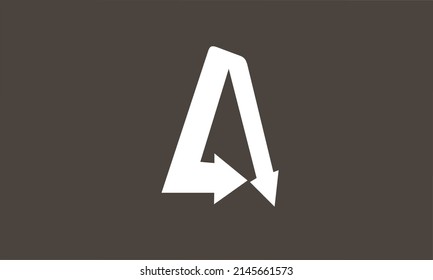 initials alphabet logo icon vector Letter A Arrows