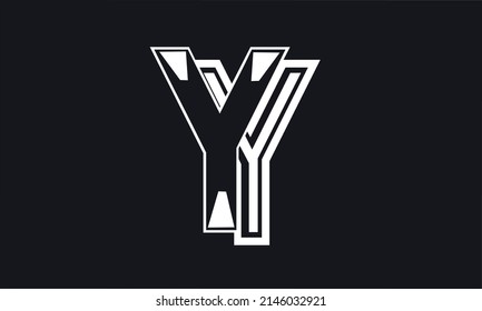 initials alphabet logo icon vector Letter YY Y