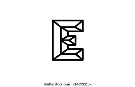 initials alphabet logo icon vector E