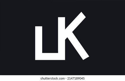 initials alphabet logo icon vector UK KU