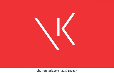 initials alphabet logo icon vector VK KV