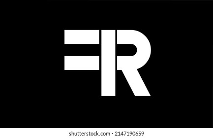 initials alphabet logo icon vector FR RF