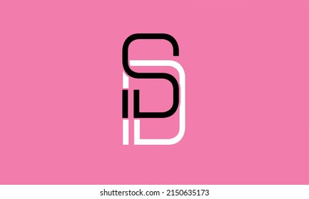 initials alphabet logo icon vector SD DS S D