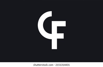 initials alphabet logo icon vector CF FC