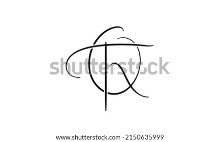 initials alphabet logo icon vector QT TQ