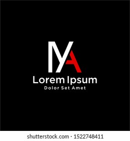 Initials AM/MA logo design vector icon inspiration 