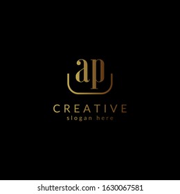 Initials Ap Logo Creative Template Sign Vector