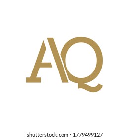 iniciales logotipo vectorial AQ diseño creativo minimalista