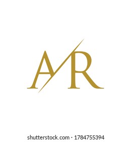initials AR vector logo creative design