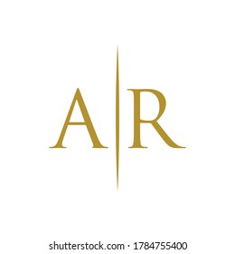 initials AR vector logo creative design