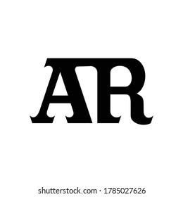 initials AR vector logo creative design