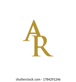 initials AR vector logo minimalist creative design