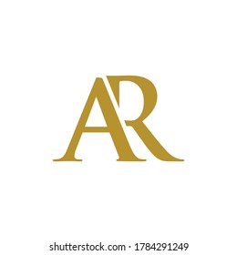 initials AR vector logo minimalist creative design