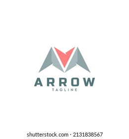 Initials AVA arrow with up and down style, logo design.