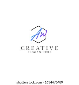 Initials Aw Logo Creative Template Sign Vector