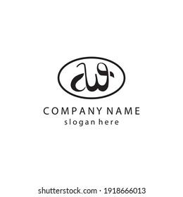 plantilla vectorial de diseño de ilustración de logotipo de aw