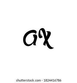 las iniciales logotipo de inicio de AX y diseño minimalista